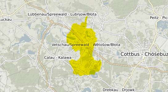Immobilienpreisekarte Vetschau Spreewald